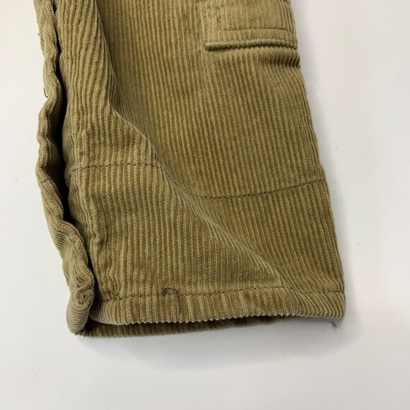 OshKosh B'gosh Vestbak Size 6M Overalls Corduroy Cuffed Beige Snaps - Picture 6 of 8